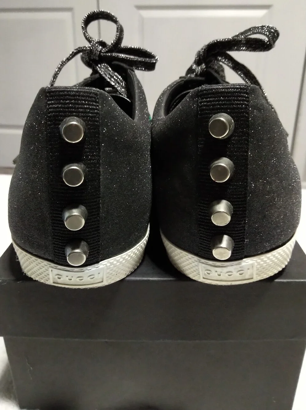 Authentic Gucci Men's Bambi Web Glitter Sneakers - Size 8.5 (Fits Men 9.5)